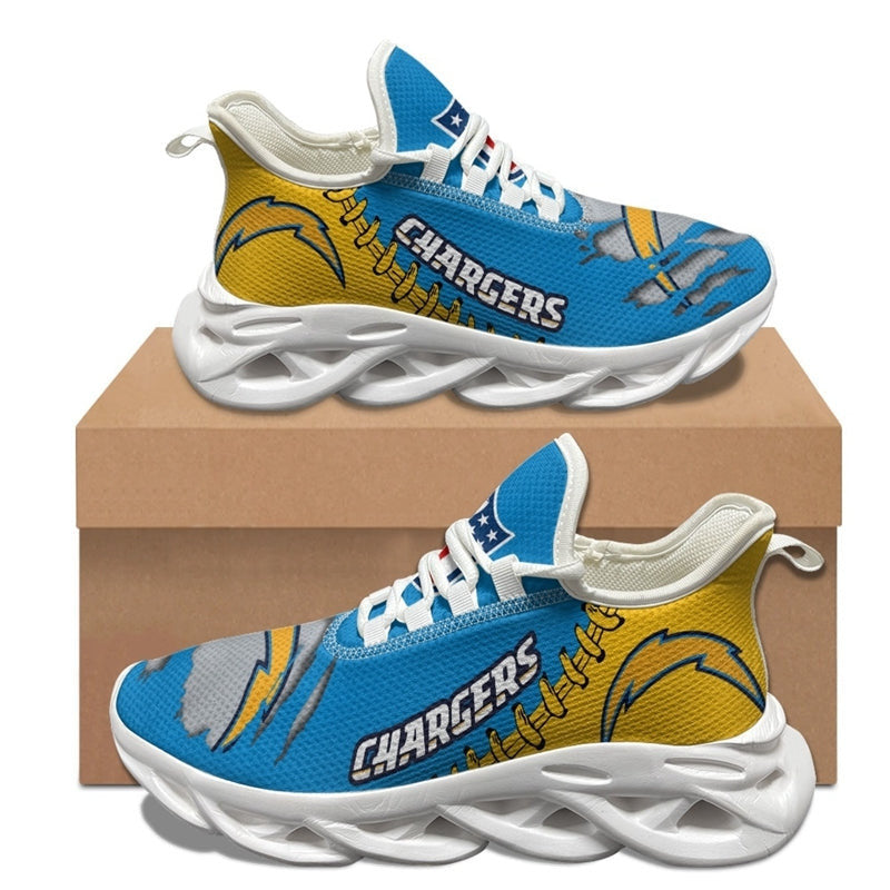 Ideafootwear Los Angeles Chargers NFL Max Soul Shoes Sneakers For Men And Women