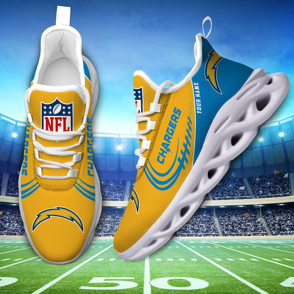Ideafootwear Los Angeles Chargers NFL Max Soul Shoes Sneakers For Men And Women