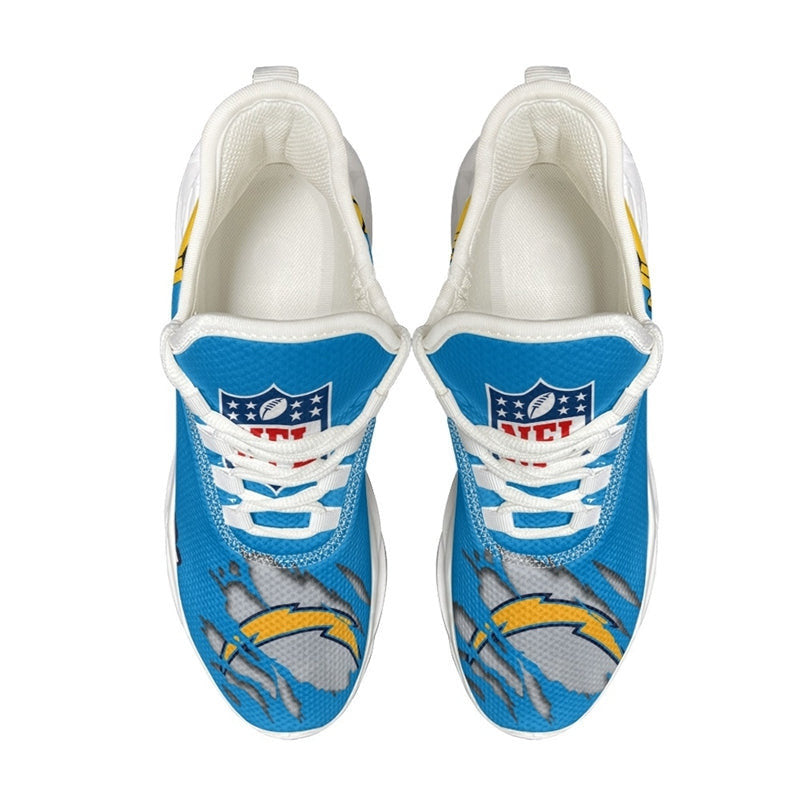 Ideafootwear Los Angeles Chargers NFL Max Soul Shoes Sneakers For Men And Women