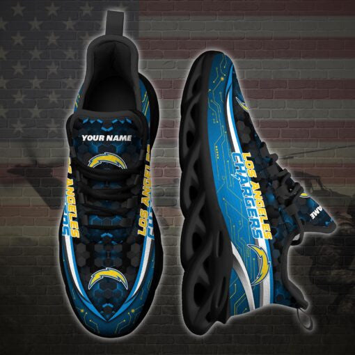 Ideafootwear Los Angeles Chargers NFL Max Soul Shoes Sneakers For Men And Women