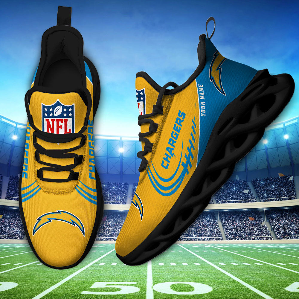 Ideafootwear Los Angeles Chargers NFL Max Soul Shoes Sneakers For Men And Women