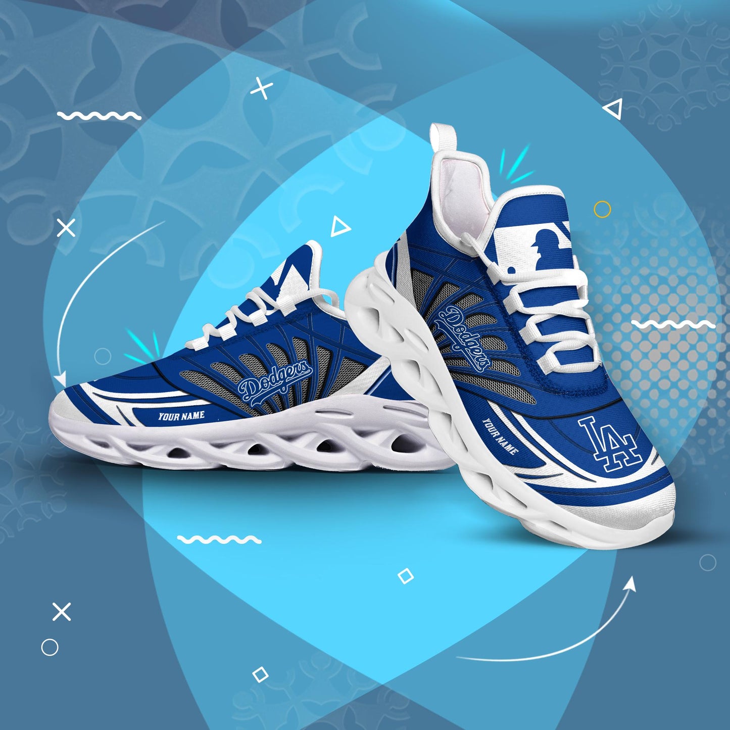 Ideafootwear Los Angeles Dodgers Max Soul Shoes Sneakers For Men And Women