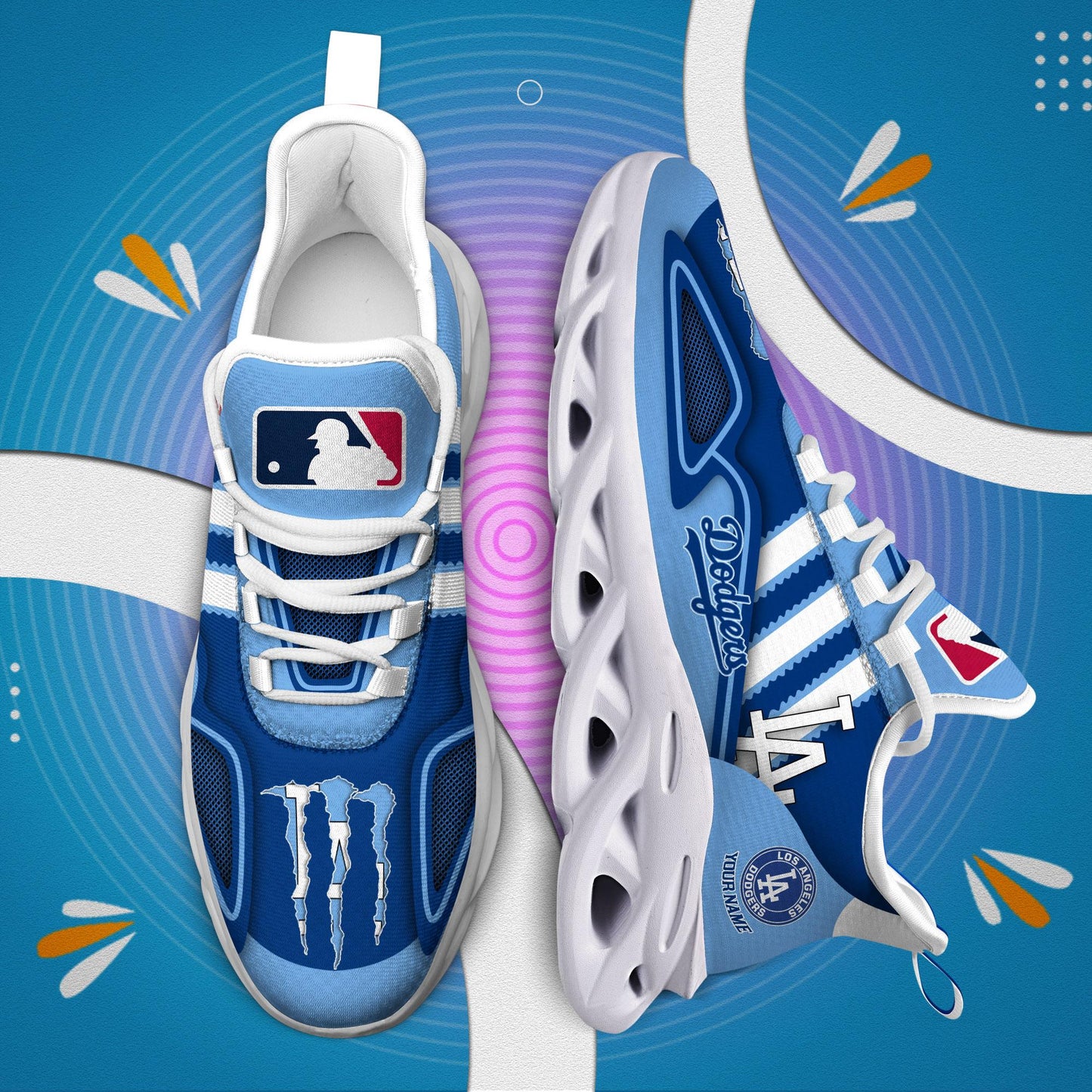 Ideafootwear Los Angeles Dodgers Max Soul Shoes Sneakers For Men And Women