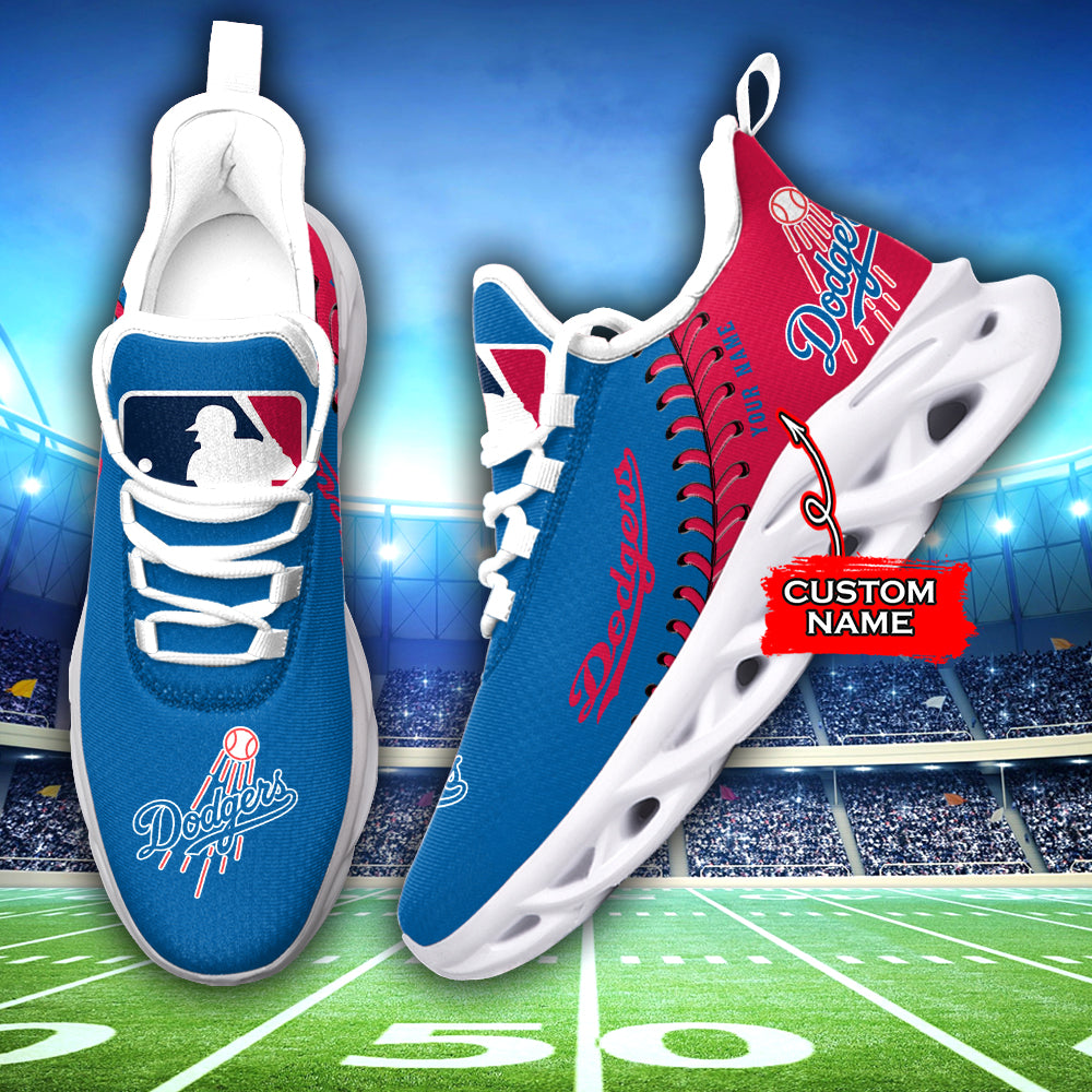 Ideafootwear Los Angeles Dodgers MLB Max Soul Shoes Sneakers For Men And Women