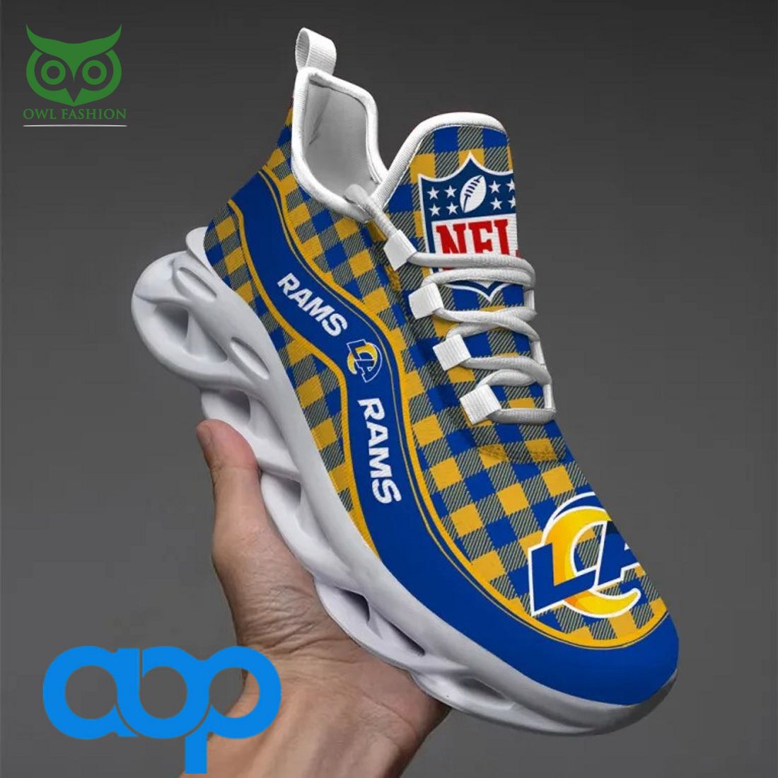 Ideafootwear Los Angeles Rams Max Soul Shoes Sneakers For Men And Women