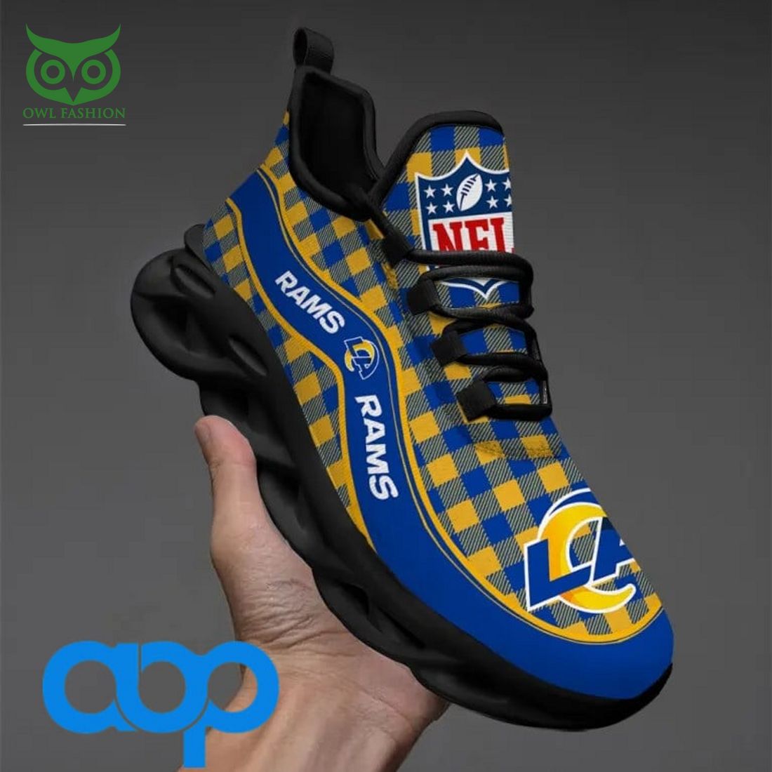 Ideafootwear Los Angeles Rams Max Soul Shoes Sneakers For Men And Women