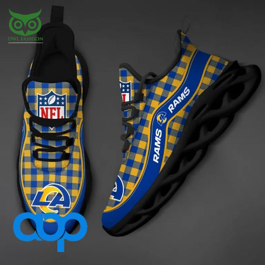 Ideafootwear Los Angeles Rams Max Soul Shoes Sneakers For Men And Women