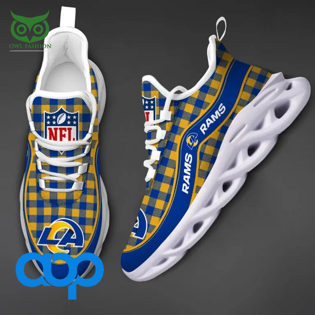 Ideafootwear Los Angeles Rams Max Soul Shoes Sneakers For Men And Women