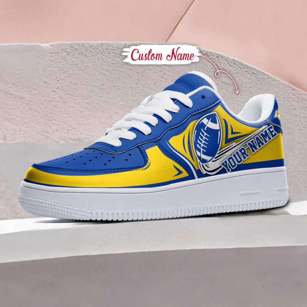 Ideafootwear Los Angeles Rams NFL Air Low-Top Sneakers Shoes For Men And Women