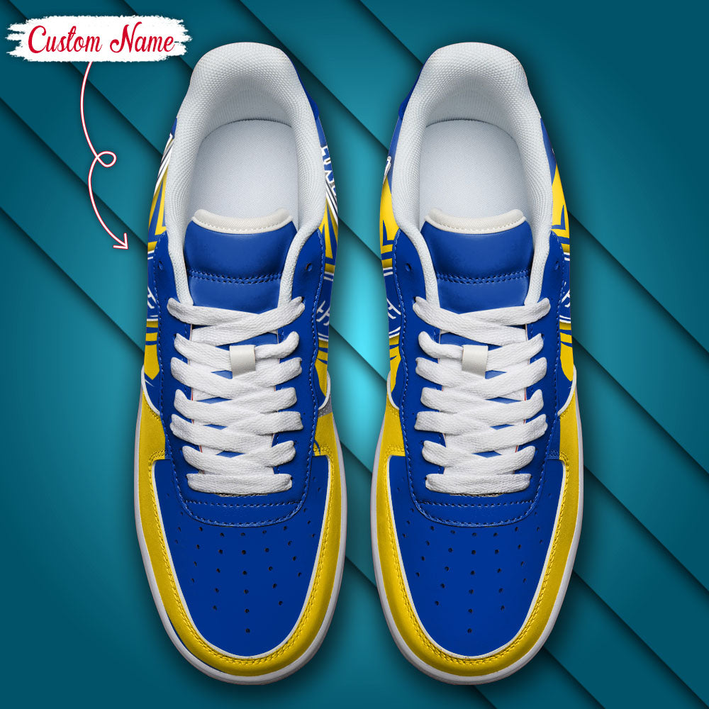 Ideafootwear Los Angeles Rams NFL Air Low-Top Sneakers Shoes For Men And Women