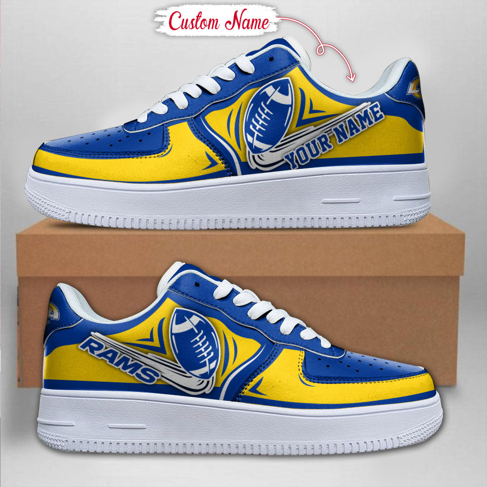 Ideafootwear Los Angeles Rams NFL Air Low-Top Sneakers Shoes For Men And Women