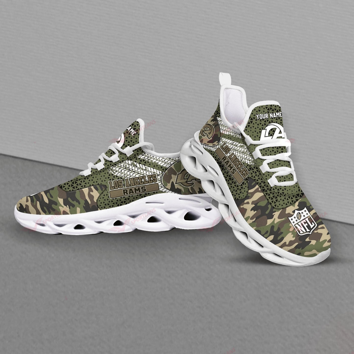 Ideafootwear Los Angeles Rams NFL Max Soul Shoes Sneakers For Men And Women