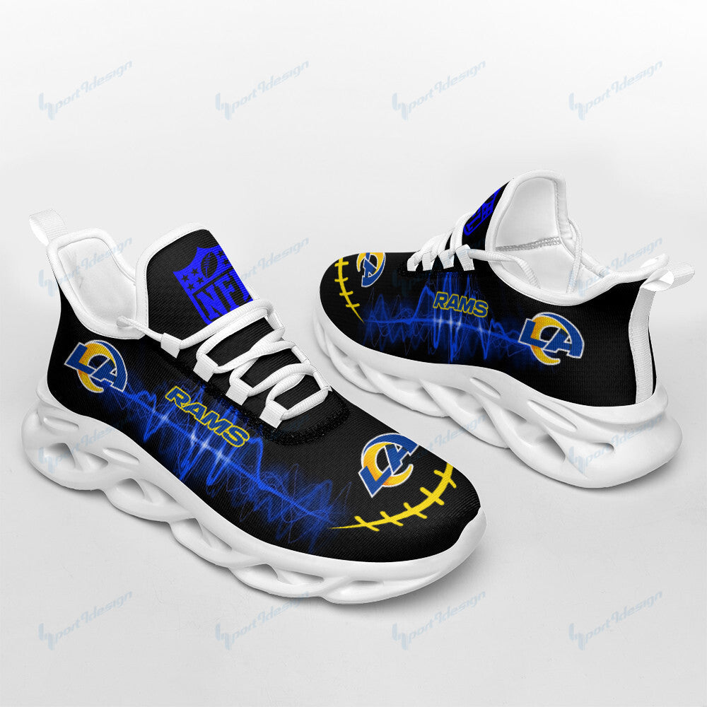 Ideafootwear Los Angeles Rams NFL Max Soul Shoes Sneakers For Men And Women