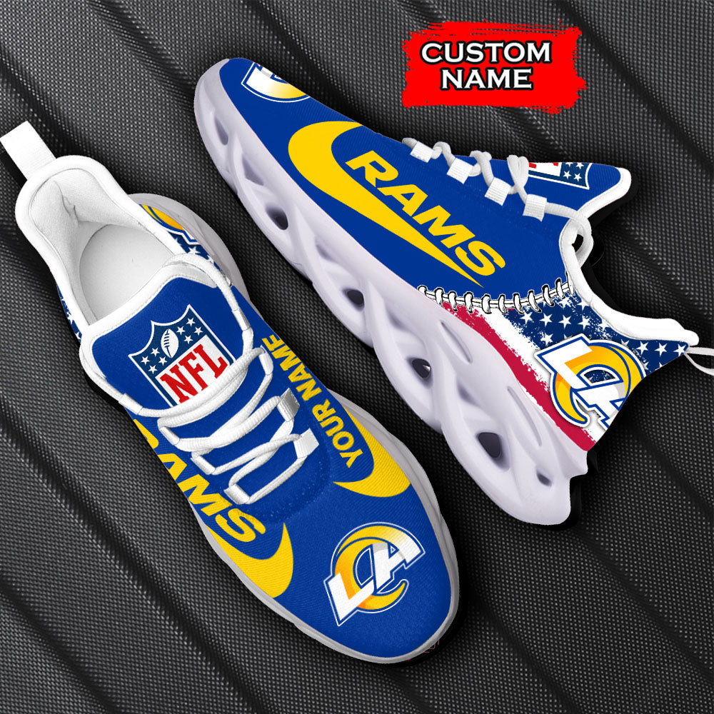 Ideafootwear Los Angeles Rams NFL Max Soul Shoes Sneakers For Men And Women