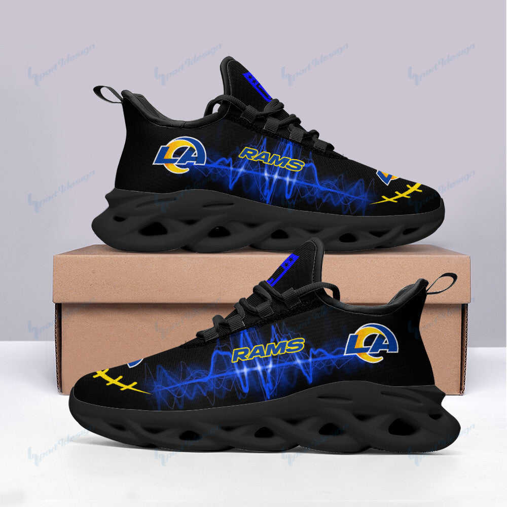 Ideafootwear Los Angeles Rams NFL Max Soul Shoes Sneakers For Men And Women