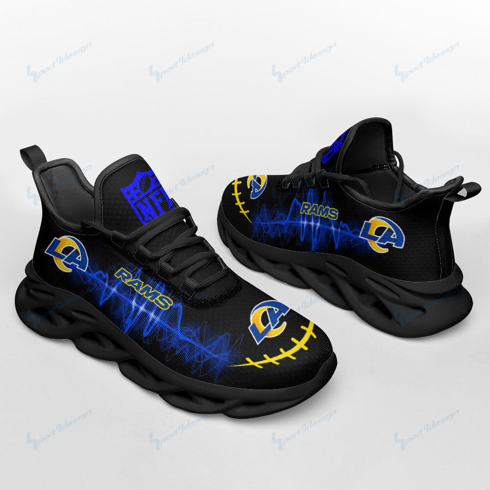 Ideafootwear Los Angeles Rams NFL Max Soul Shoes Sneakers For Men And Women