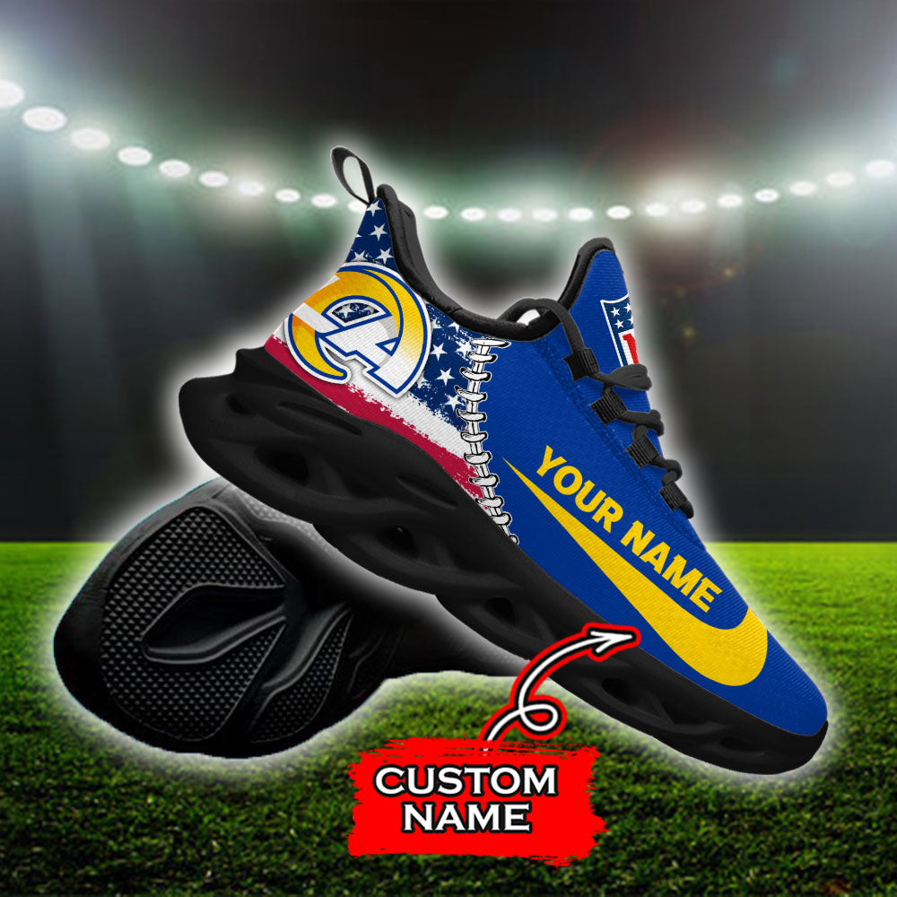 Ideafootwear Los Angeles Rams NFL Max Soul Shoes Sneakers For Men And Women