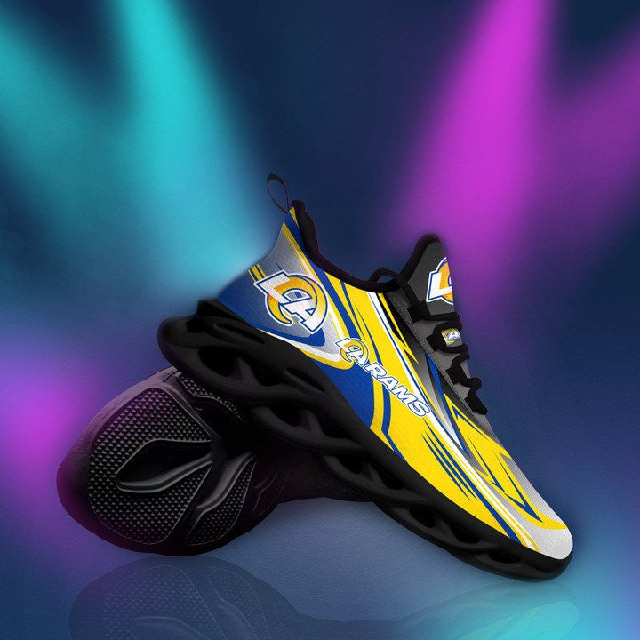 Ideafootwear Los Angeles Rams NFL Max Soul Shoes Sneakers For Men And Women