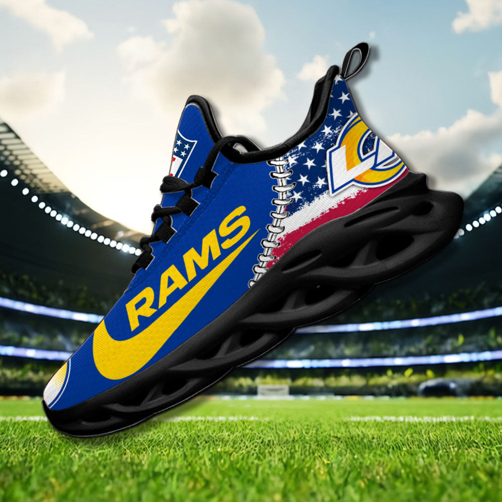 Ideafootwear Los Angeles Rams NFL Max Soul Shoes Sneakers For Men And Women