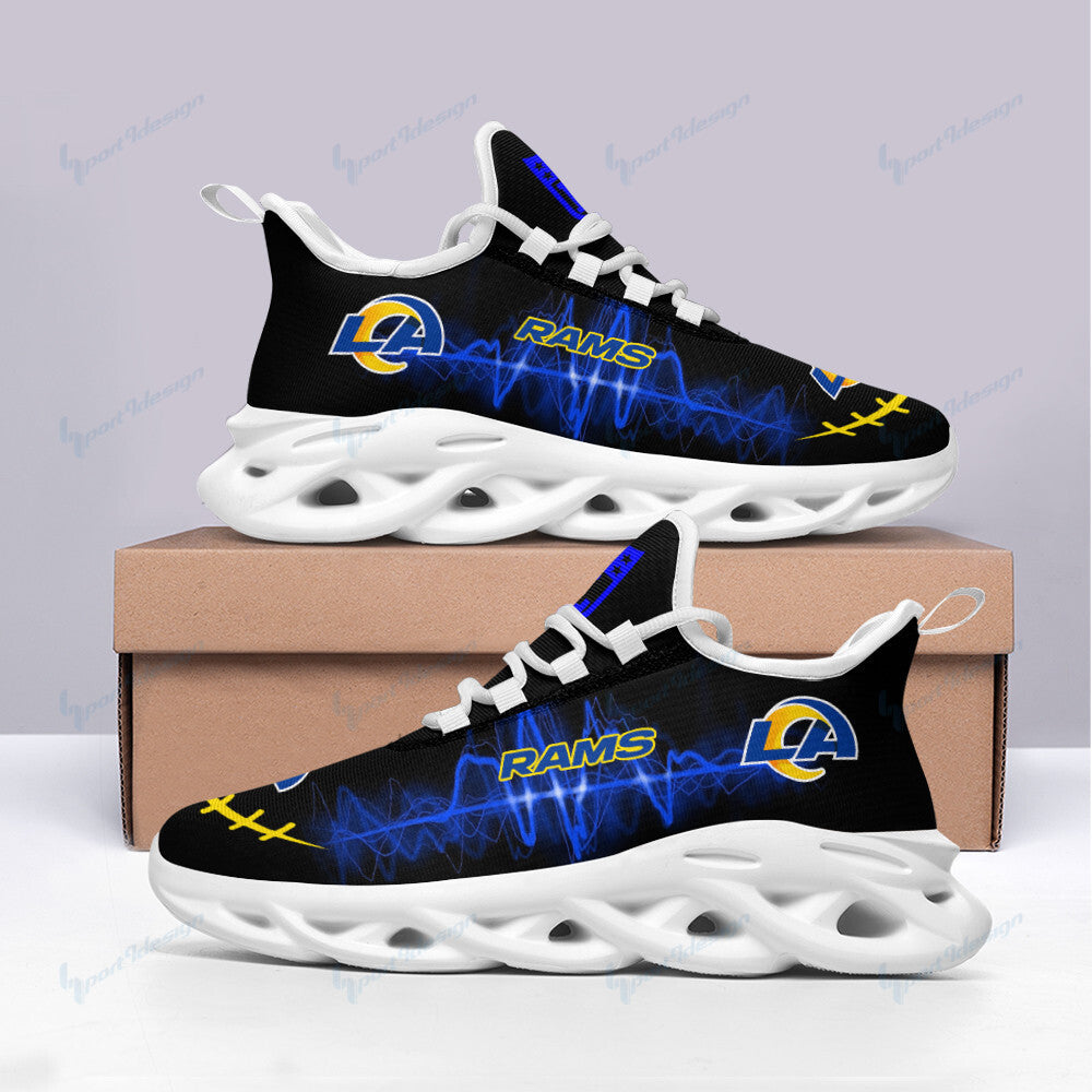 Ideafootwear Los Angeles Rams NFL Max Soul Shoes Sneakers For Men And Women
