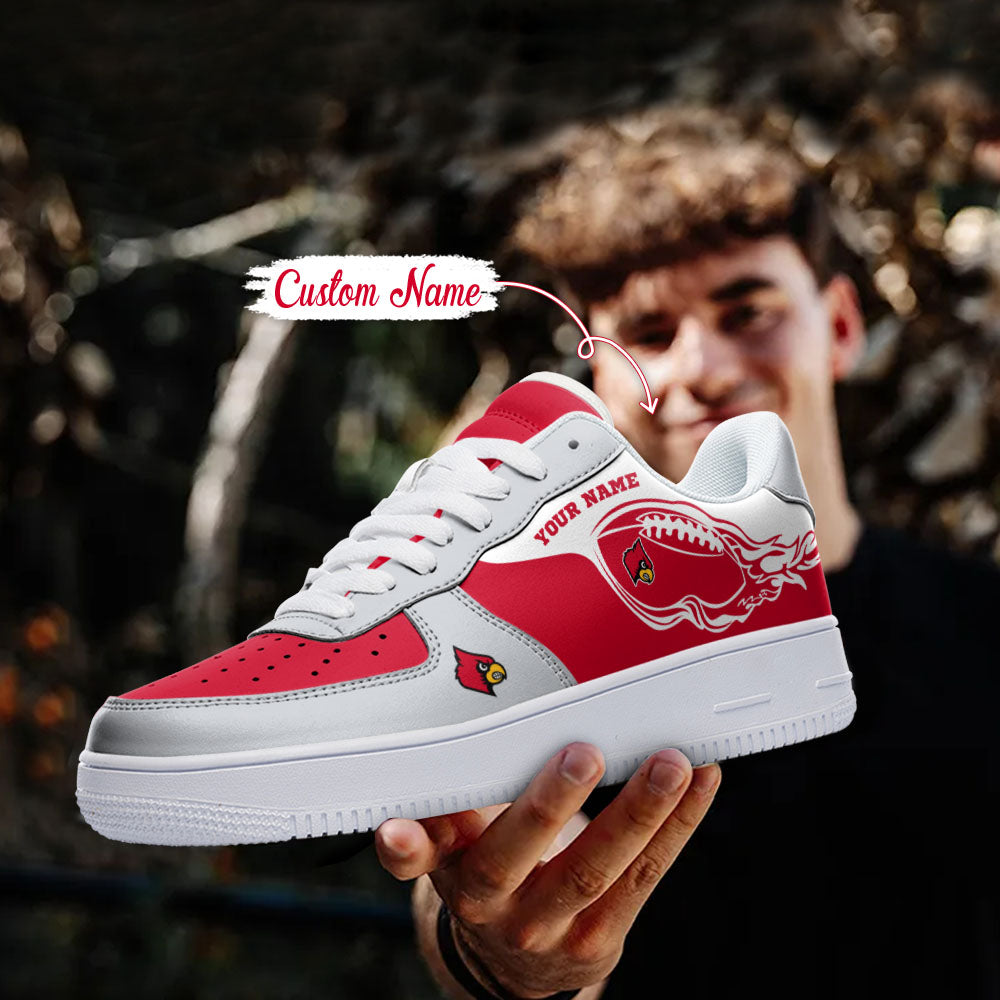 Ideafootwear Louisville Cardinals NCAA Air Low-Top Sneakers Shoes For Men And Women