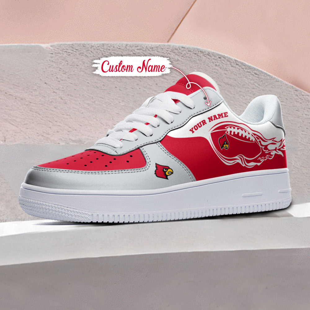 Ideafootwear Louisville Cardinals NCAA Air Low-Top Sneakers Shoes For Men And Women