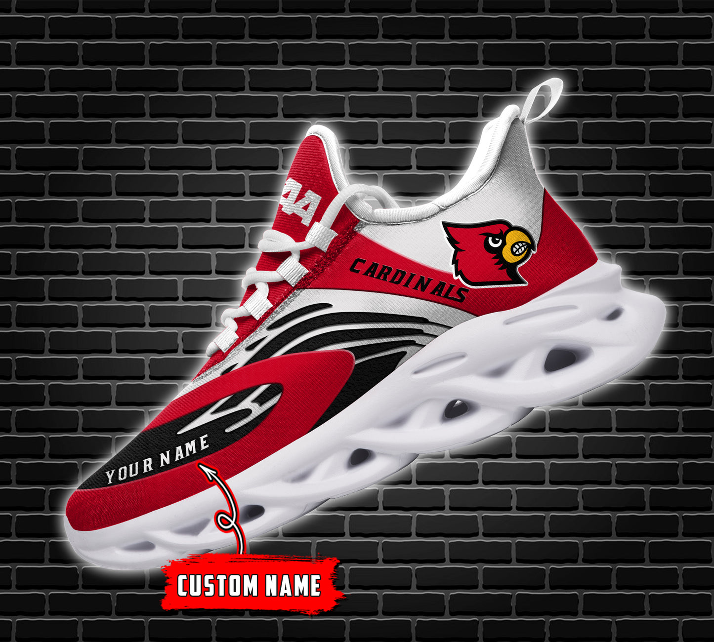 Ideafootwear Louisville Cardinals NCAA Max Soul Shoes Sneakers For Men And Women