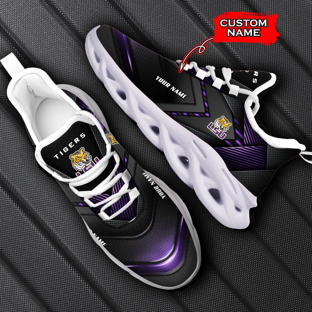 Ideafootwear LSU Tigers NCAA Max Soul Shoes Sneakers For Men And Women