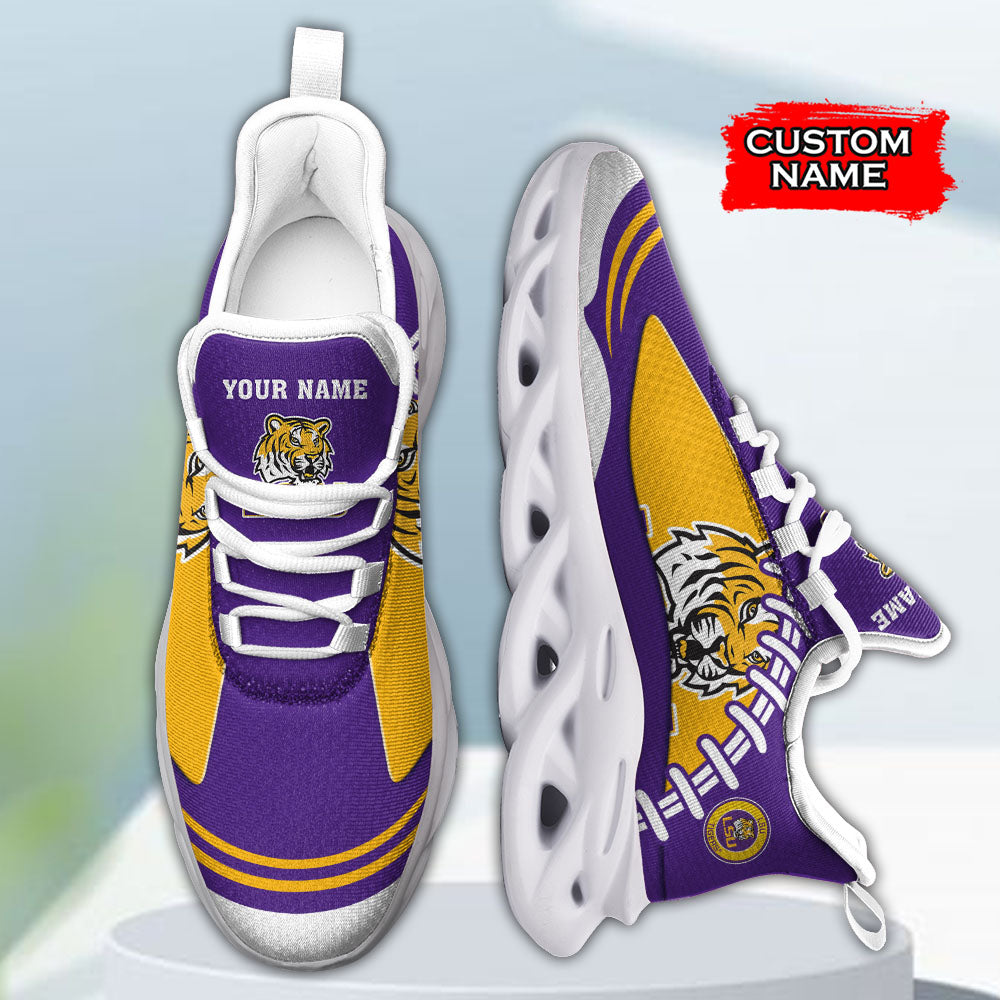 Ideafootwear LSU Tigers NCAA Max Soul Shoes Sneakers For Men And Women