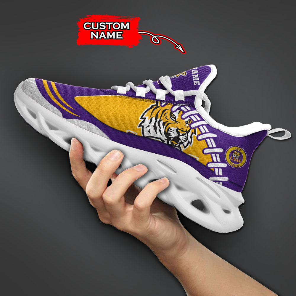 Ideafootwear LSU Tigers NCAA Max Soul Shoes Sneakers For Men And Women