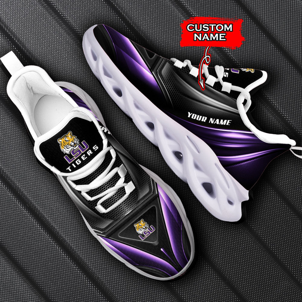 Ideafootwear LSU Tigers NCAA Max Soul Shoes Sneakers For Men And Women