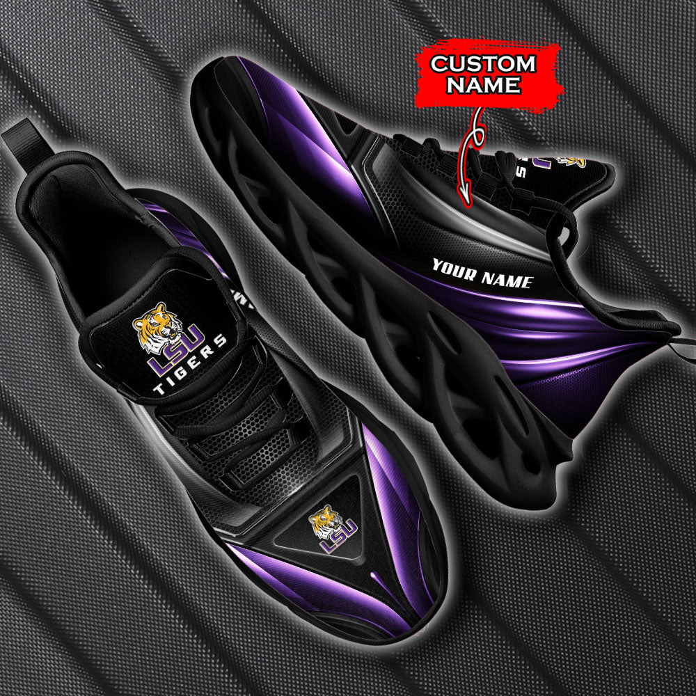 Ideafootwear LSU Tigers NCAA Max Soul Shoes Sneakers For Men And Women