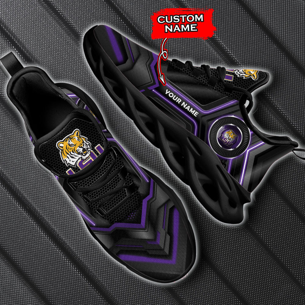 Ideafootwear LSU Tigers NCAA Max Soul Shoes Sneakers For Men And Women