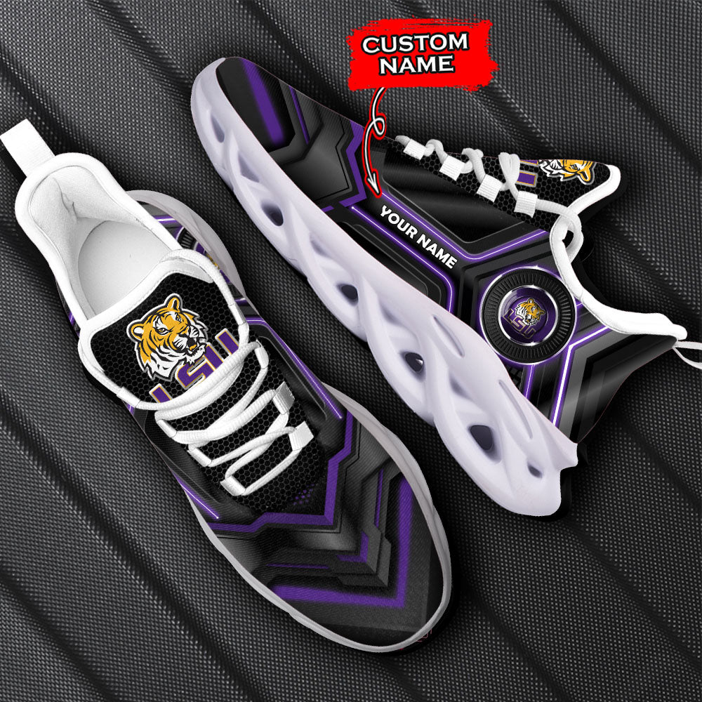 Ideafootwear LSU Tigers NCAA Max Soul Shoes Sneakers For Men And Women