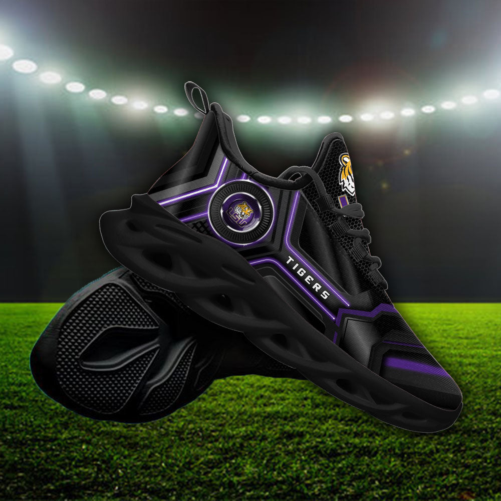 Ideafootwear LSU Tigers NCAA Max Soul Shoes Sneakers For Men And Women