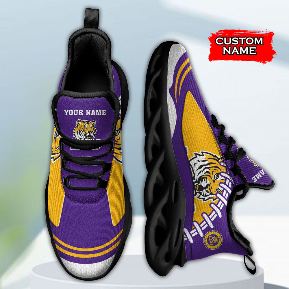 Ideafootwear LSU Tigers NCAA Max Soul Shoes Sneakers For Men And Women