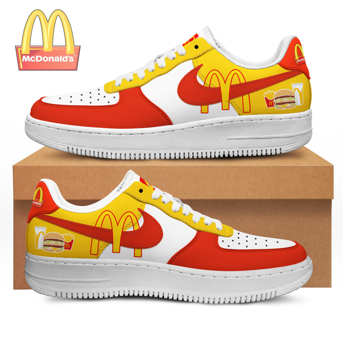 Ideafootwear McDonalds Air Low-Top Sneakers Shoes For Men And Women