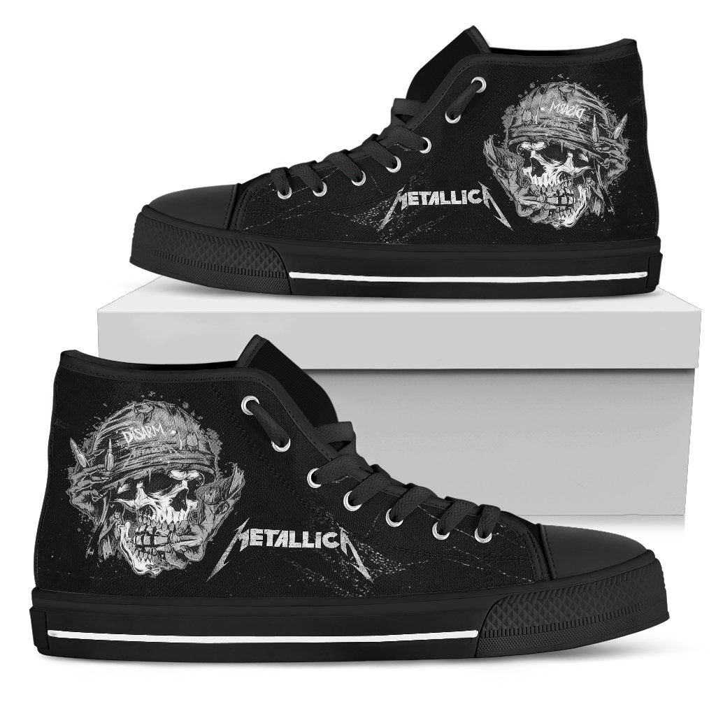 Ideafootwear Metallica High Top Canvas Sneakers Shoes For Men And Women