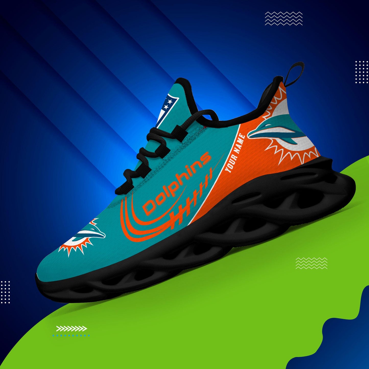 Ideafootwear Miami Dolphins Max Soul Shoes Sneakers For Men And Women