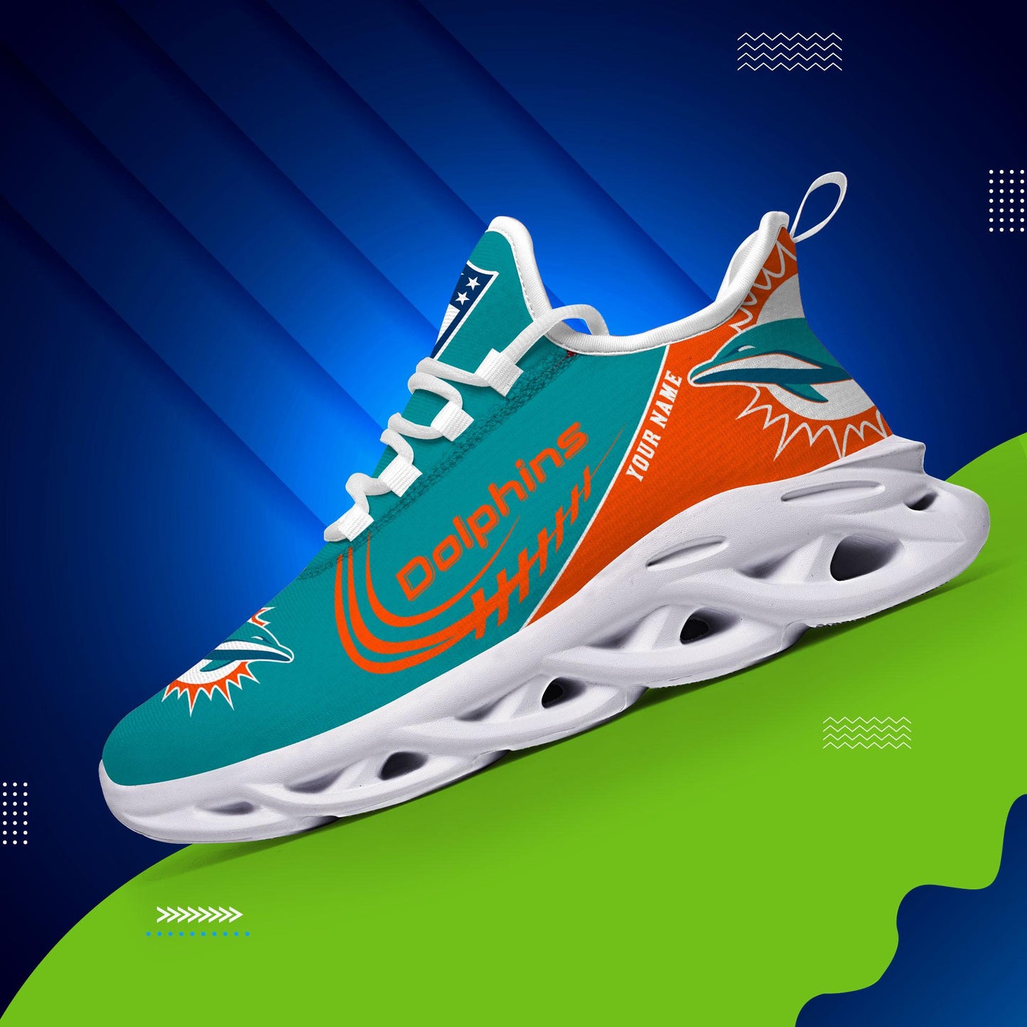 Ideafootwear Miami Dolphins Max Soul Shoes Sneakers For Men And Women