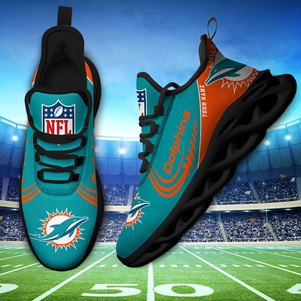 Ideafootwear Miami Dolphins Max Soul Shoes Sneakers For Men And Women
