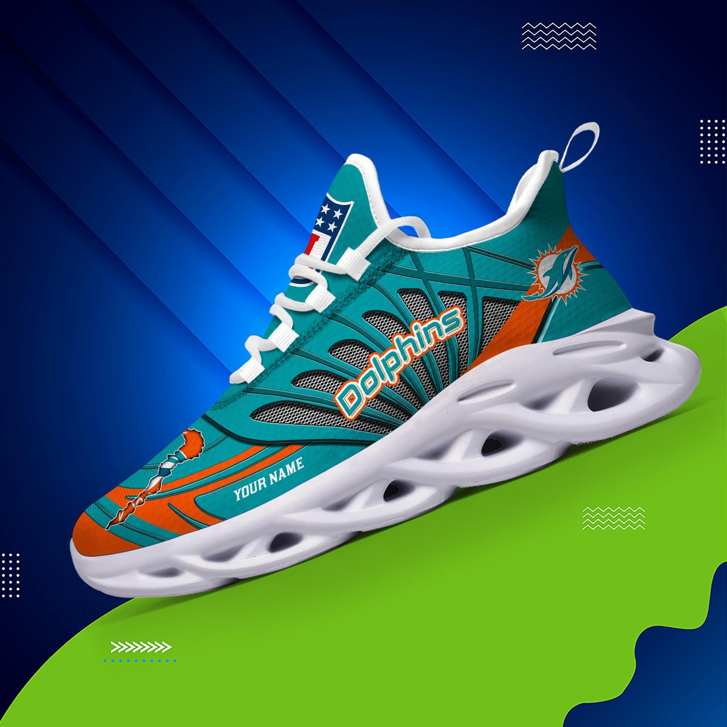 Ideafootwear Miami Dolphins Max Soul Shoes Sneakers For Men And Women