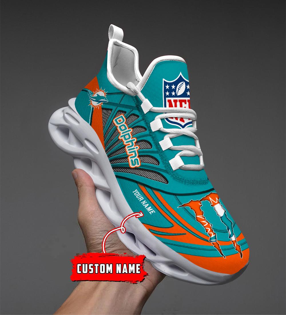 Ideafootwear Miami Dolphins Max Soul Shoes Sneakers For Men And Women
