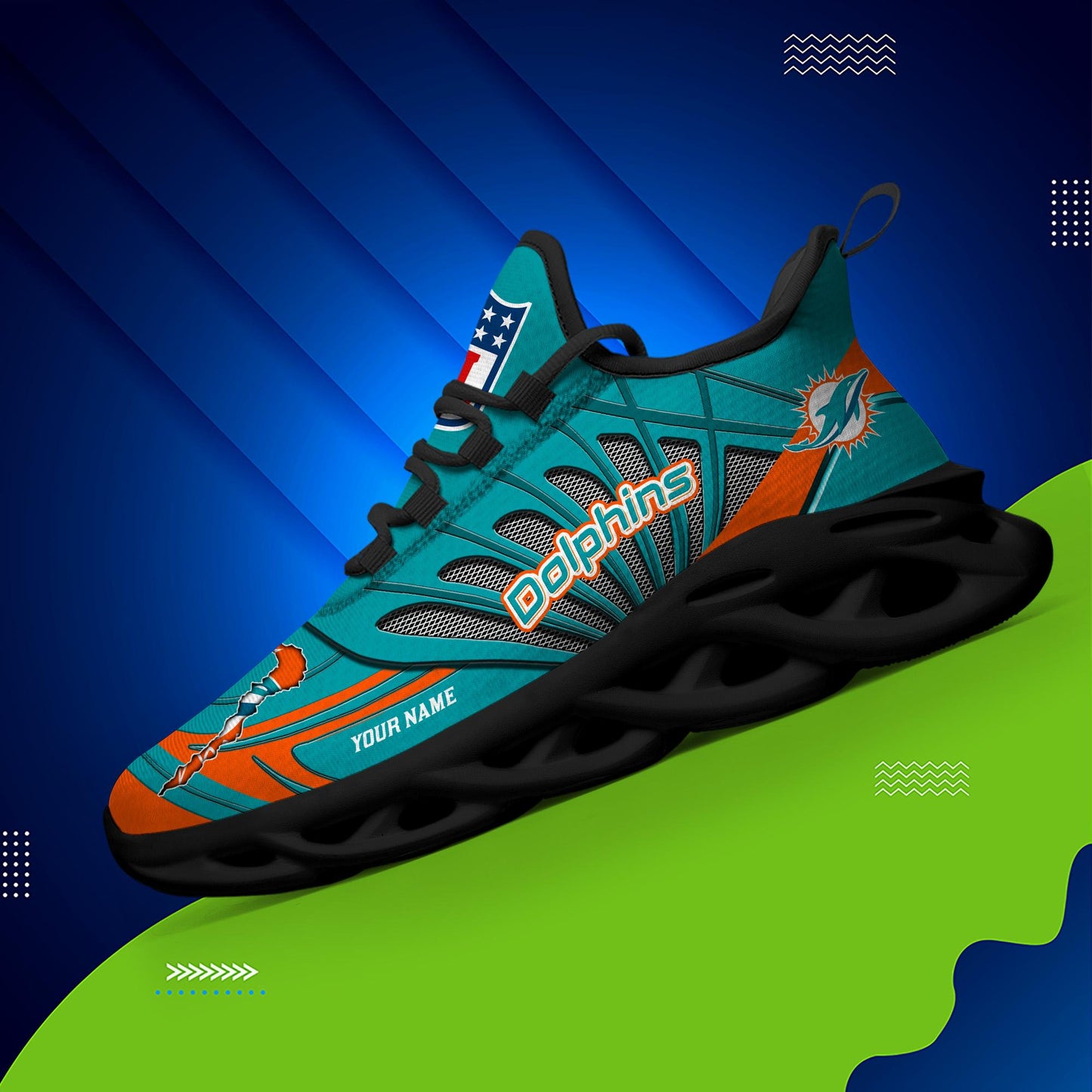 Ideafootwear Miami Dolphins Max Soul Shoes Sneakers For Men And Women