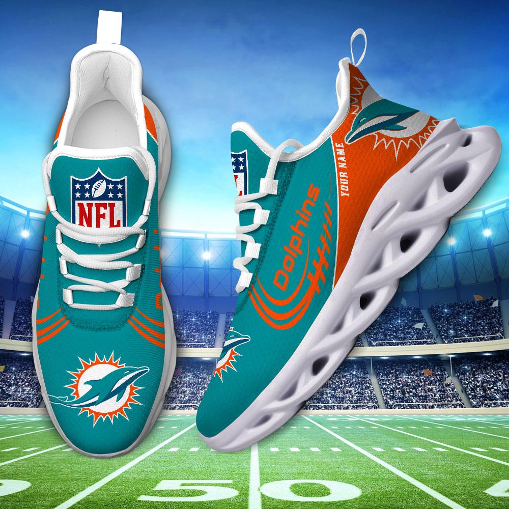 Ideafootwear Miami Dolphins Max Soul Shoes Sneakers For Men And Women
