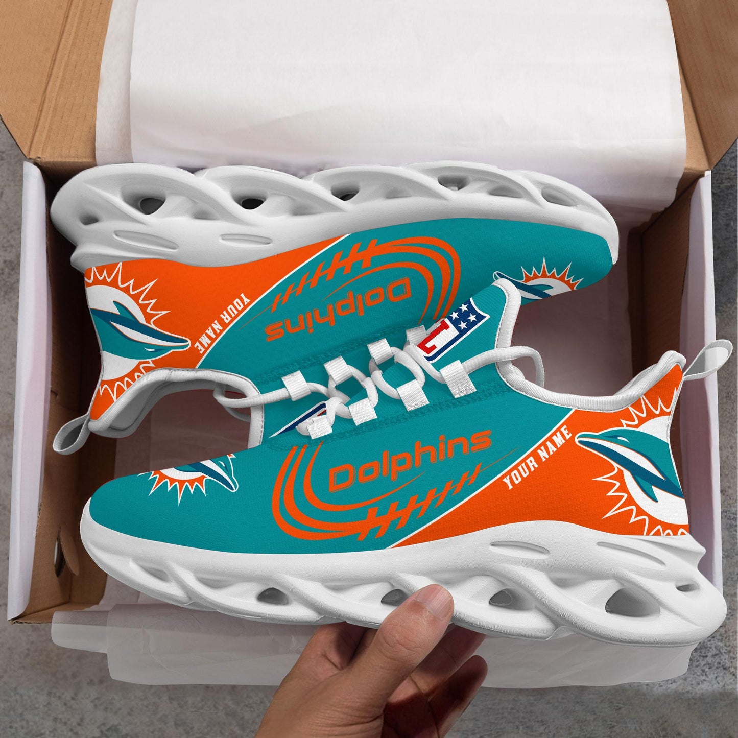 Ideafootwear Miami Dolphins Max Soul Shoes Sneakers For Men And Women