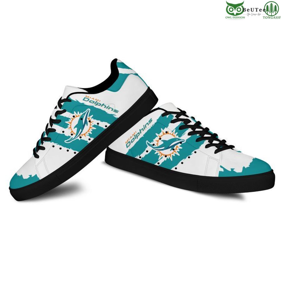 Ideafootwear Miami Dolphins Skate Stan Shoes Sneakes For Men And Women