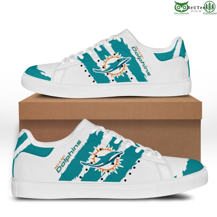 Ideafootwear Miami Dolphins Skate Stan Shoes Sneakes For Men And Women