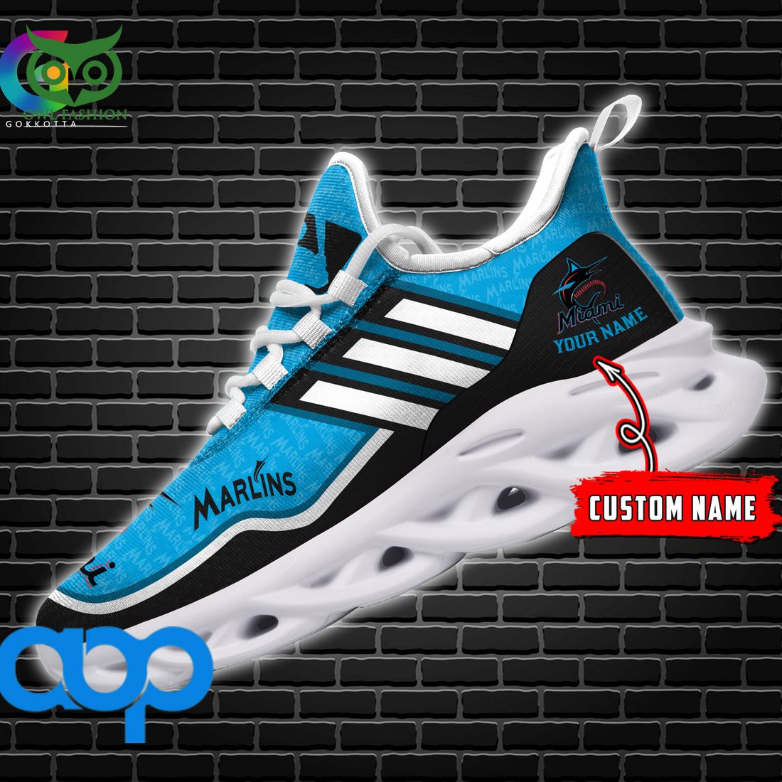 Ideafootwear Miami Marlins Max Soul Shoes Sneakers For Men And Women