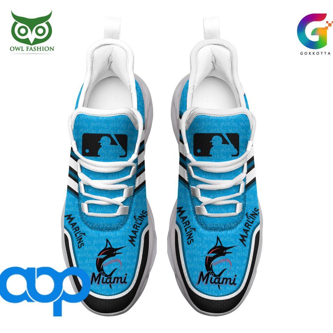 Ideafootwear Miami Marlins Max Soul Shoes Sneakers For Men And Women